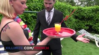Fake Outdoor Anal Sex with Sexy Waiter Mason Moore