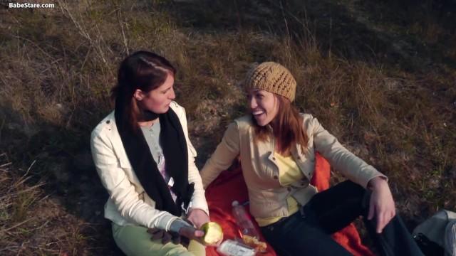 Two Lesbians have a Picnic and have Sex then and there Outdoors - 1