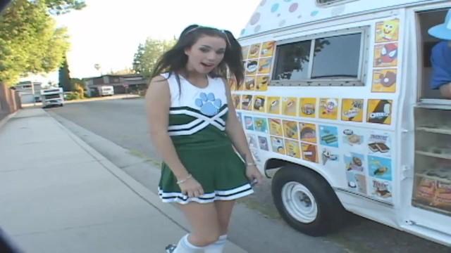 Ice Cream Guy Fucks very Cute Teen Cheerleader with Tiny Pussy - 2