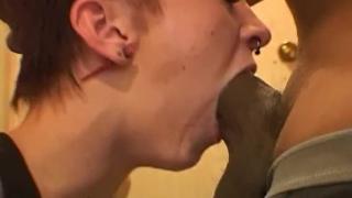 Leather Petite MILF Enjoy Sucking and doing Deepthroat on her BF's Hard Cock Hot Mom