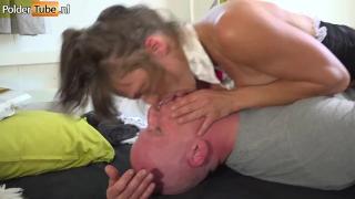 Actress Mature Maid with a Big Ass Sucks and Fucks the Big Dick of her Boss to get a Raise and his Cum Bro