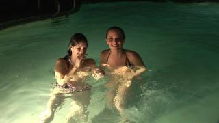 Lesbiansex Two Sexy Teens Swims Naked in the Pool Casada