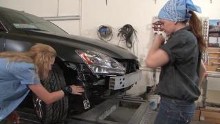 Matures Blonde Lesbian Licking out Female Mechanic's Wet...