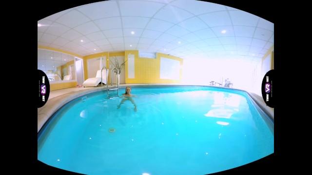 TmwVRnet - Blonde Enjoys Solo Play in a Pool - 2