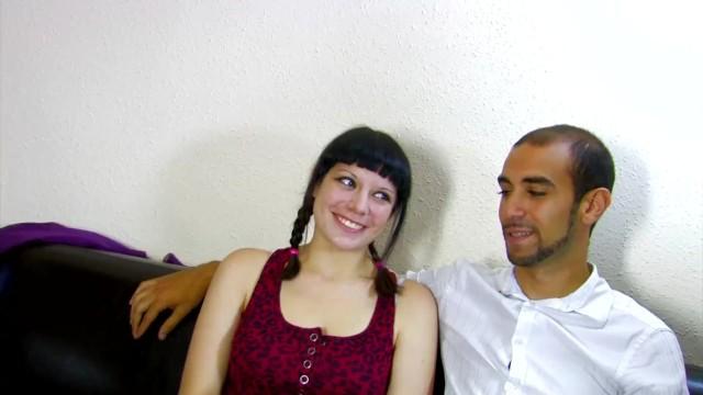 Chubby Euro Chic Gets Filmed while having Sex with a Stranger on the Couch - 1