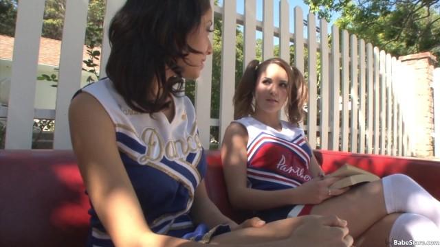 Teen Cheerleaders have some Fun in a Picnic Blanket - 1