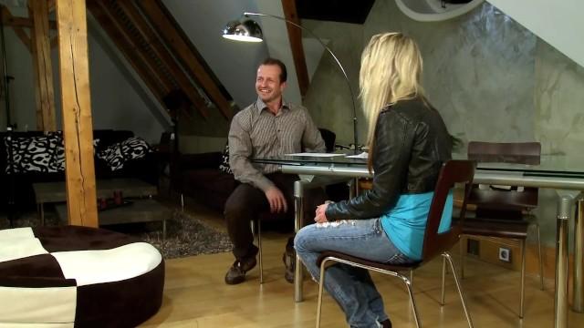 Porn Star Young Polish Hottie Gets Interviewed and Fucked by an American Guy Tit