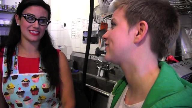 Lesbians have Sex in the Kitchen - 1