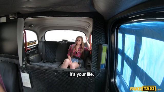 Fake Taxi - Petite Teen Lady Bug Shows her Perky Tits & Rides for Free on the Taxi Driver's Big Cock - 1