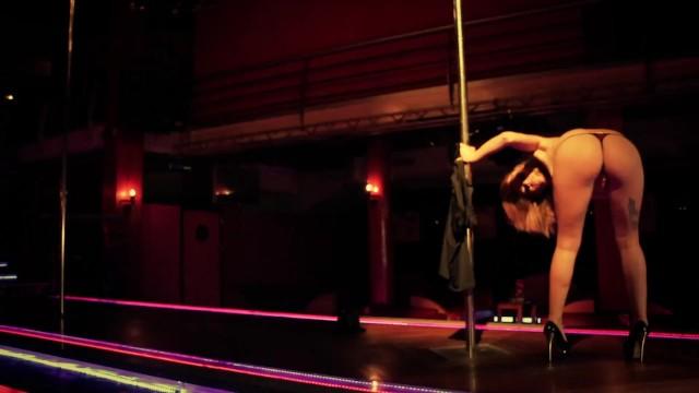 Britney Amber Blonde Hot Pole Dancer Gets Hard Fucked on the Dane Floor Hardcore Rough Sex