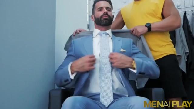 Stepdad MENATPLAY Suited Hunk Dani Robles Anal Fucked by Logna Moore With