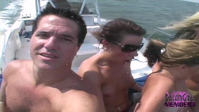 Naked Boat Trip with 4 Hot College Girls in Florida - 2