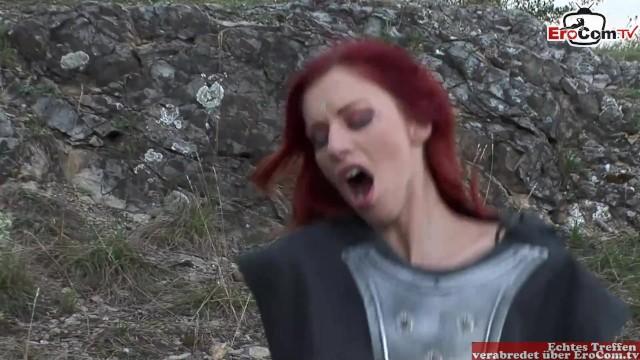 Lez Hardcore Skinny Redhead MILF get Outdoor Anal Amateur Fuck DonkParty - 1