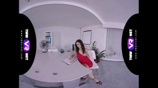 Cupid TmwVRnet - a Hot-tempered Brunette Studies Solo Fucking in VR Sofa