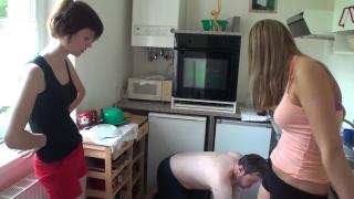 YoungPornVideos First Melady and Lea Humiliate their Slave Joschi by Spitting him with Leftovers. Chudai
