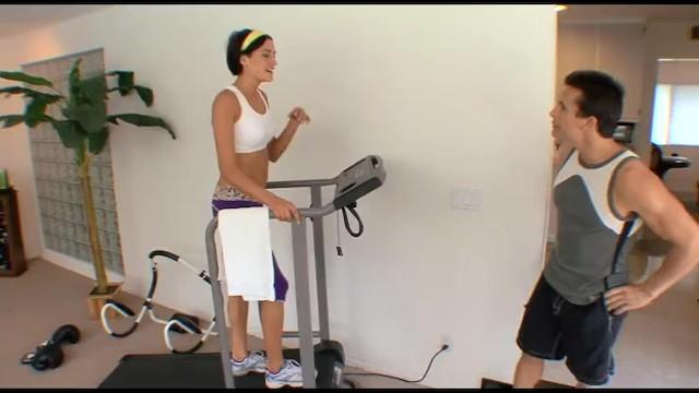 Horny Trainer Fucks Brunette Teen at the Gym - 1