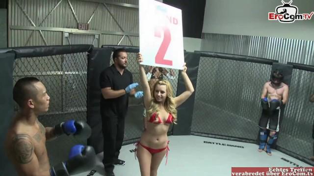 Blonde Slut with Natural Tits Fucks the Boxing Winner - 1