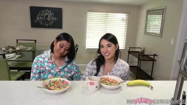Curious & Horny Asian Teen Stepdaughters have Sneaky Sex - Mina Moon - Emerald - - 1