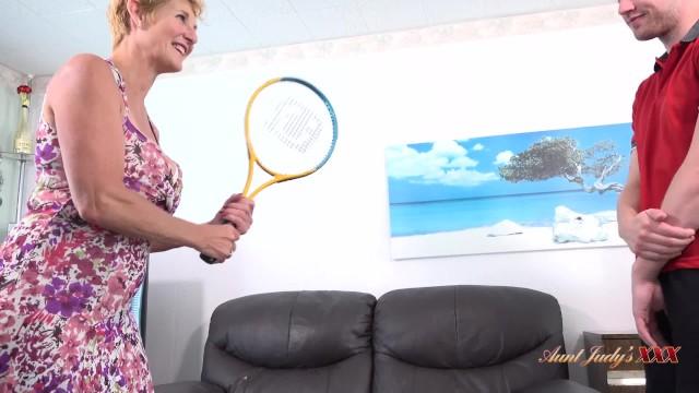Aunt Judy's XXX - Busty 57yo Ms. Molly FUCKS her Tennis Instructor - 1