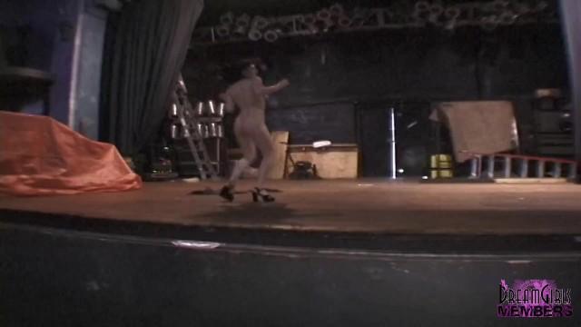 Flaca Freaky Brunette Dances Naked in an Empty Night Club X-art