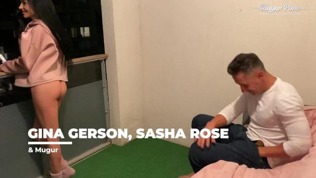 Amateur Gina Gerson and Sasha Rose FFM Threesome Transsexual - 2