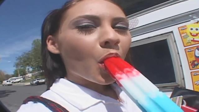 Cute Perfect Pussy Brunette Teen Student in Uniform Gets Picked up and Hard Fucked - 2