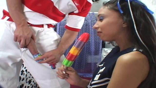 Asian Cheerleader with Fine Perfect Teen Pussy Gets Fucked inside the Ice Cream Truck - 2