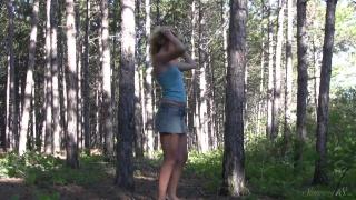 Hot Spunky Blonde Teen Plays with herself in the Forest - Full Video! Hanime