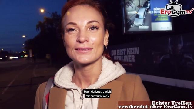 Skinny Red Haired German Woman during a POV Fuck Date in Public - 2