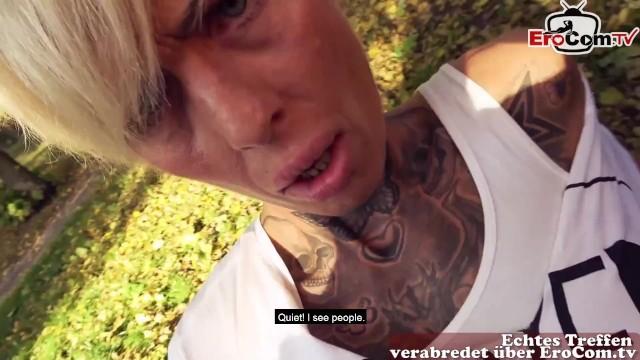 PornOO Outdoor POV Fuck Date with an Inked German Blonde MILF Shuttur - 2