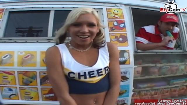 Petite Blonde College Teen with Tiny Tits Pick up for Spontaneous Car Sex - 2
