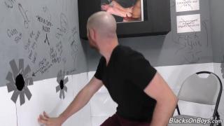 Hardcore Sex Brenden Phillips Sucking a Big Black Cock through a Gloryhole and then taking it Hard in the Ass Big Black Tits