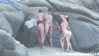 Romi Rain Sara Blonde y Katty Blake Son Captadas En Una Playa Grabando Porno Big Natural Tits