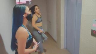 Face Fuck B/G/G Big Dick Fucking 2 Latinas after Gym Clothed