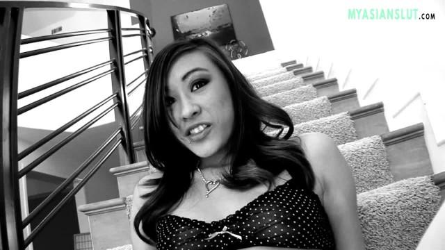 Jocks ASIAN TINY TEEN AIREL ROSE GET FUCKED FROM WHITE COCK ON THE STAIRS AND EAT CUM xPee - 1