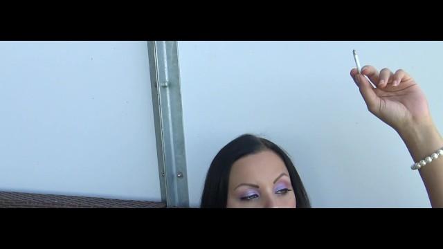 Blow Job Porn Fishnet Smoking Carla Juicy