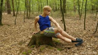 PornTube Hot Blonde Teen Jerks off & Fingers his Asshole in the Woods Ero-Video