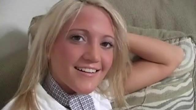 Bisex 19 Year old in College Uniform Masturbating on her Sofa Xxx video - 1