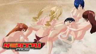Tight Hentai Pros - Lucky Guy Fucks a Hottie in Front of her Friends at the Beach & Earns a Titty Fuck Free Fuck Vidz