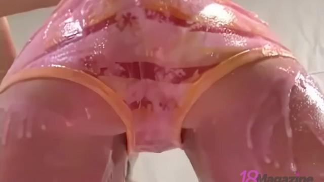 Athletic Perky Tits Blonde Teen Candie Elektra Takes a Shower after getting Completely Covered in Pink Icing Duckmovies
