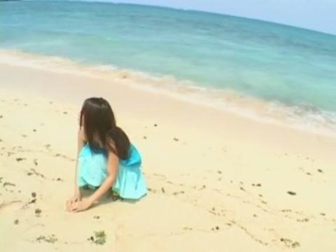 Hottest Japanese chick Hibiki Otsuki in Best Cumshot, Beach JAV video - 1