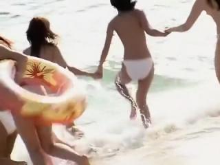 Cruising Incredible Japanese model in Crazy Beach, Outdoor JAV video Oiled