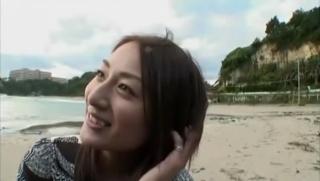 Best Blow Job Incredible Japanese chick in Horny POV, Beach...