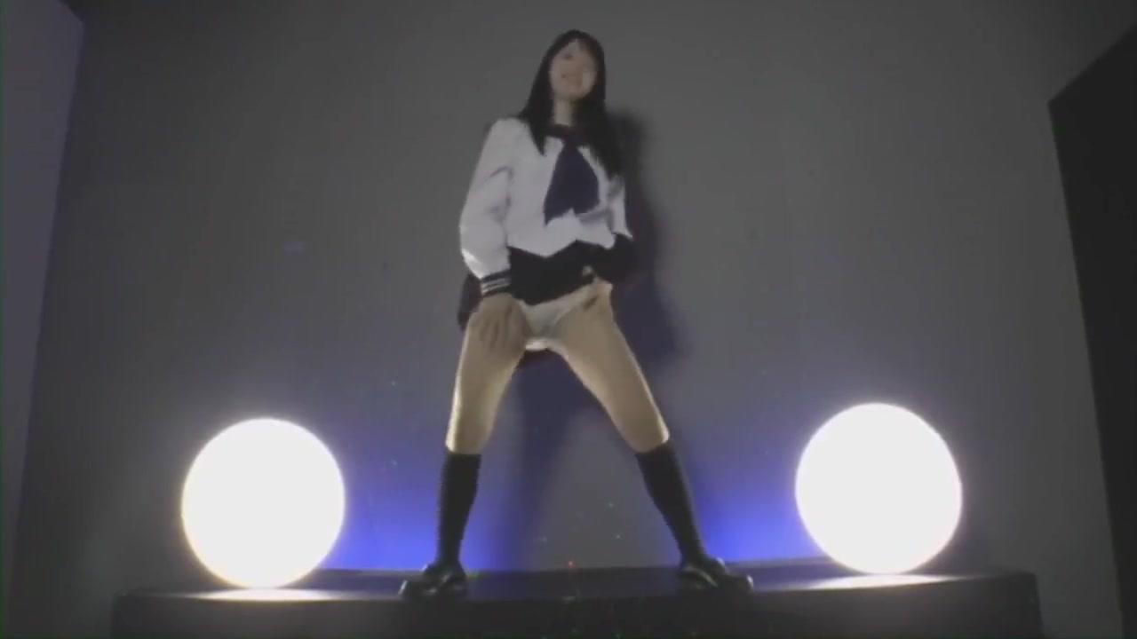 japanese schoolgirl strip and dance on the stage - 1
