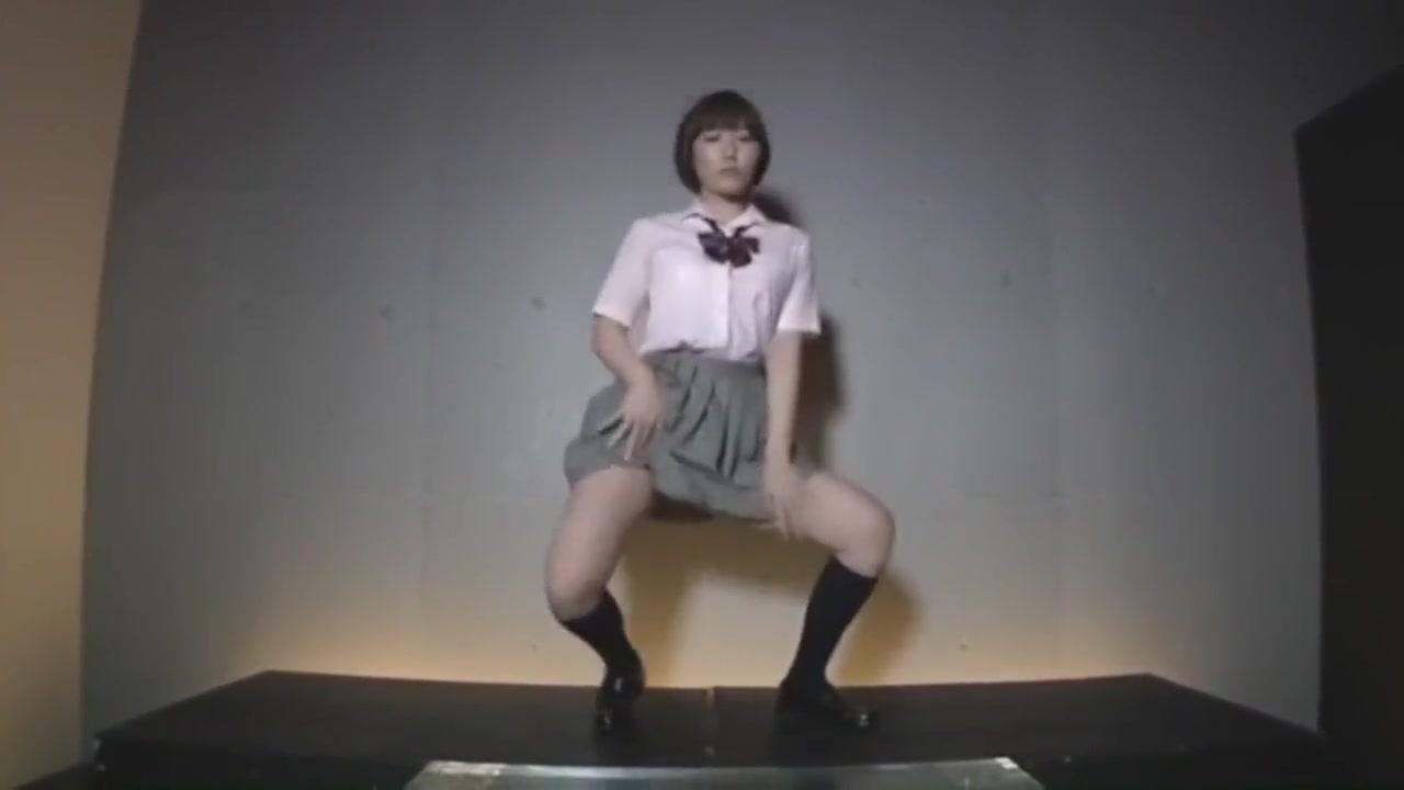 japanese schoolgirl strip and dance on the stage - 2
