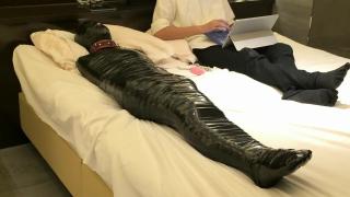 Alt Mummification with vibrator tease and denial Goth