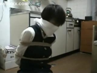 Hard School girl tied up and gagged in kitchen Facebook