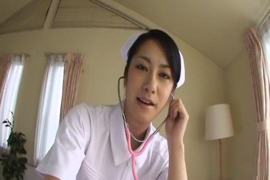 Sexy nurse Kyoka Ishiguro insane blowjob - 1