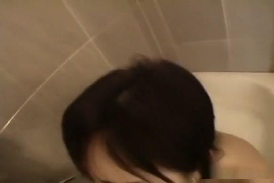 Horny Asian girl Arisa Matsumoto bathroom blowjob - 2