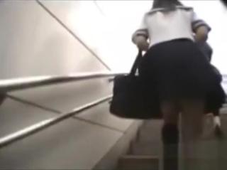 Heels Asian schoolgirl fucked on train Teamskeet